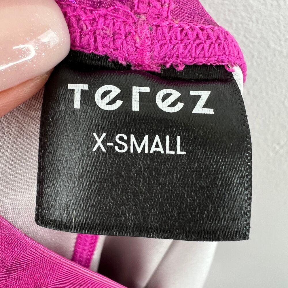 TEREZ Pink Balayage Leggings Stretch Elastic Waist Performance Size X-Small XS - Picture 7 of 9